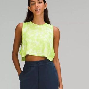 Lululemon All Yours Cropped Cotton Tank Top Tie Dye 12